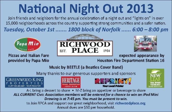 Richwood Place Natl Night Out