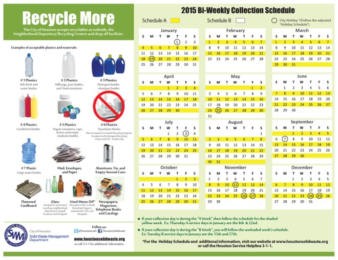 Recycling Schedule